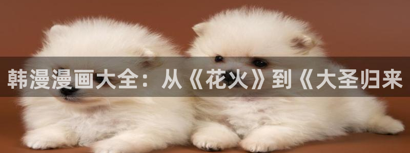 歪歪漫画?韩漫免费首页：韩漫漫画大全：从《花火》到《大圣归来